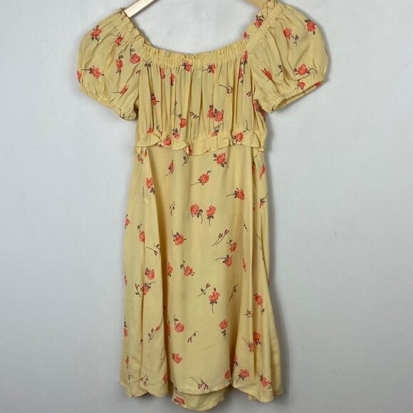 Revolve Flynn Skye Lou Foral Mini Dress Yellow Size Small Britney Spears Boho S - Picture 10 of 12